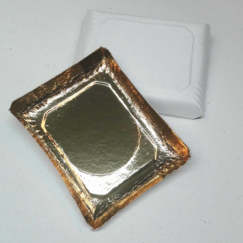 Bandejas Rectangulares laminadas con poliester oro - Standard