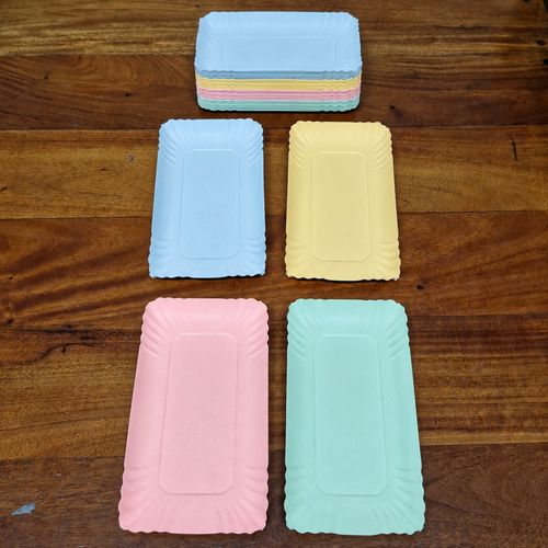 Bandejas Rectangulares multicolor (rosa,celeste,verde, amarillo) - Cubeta - Pesada