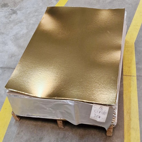Bases de carton laminados con poliester oro -Rectangular