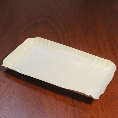 Bandejas Rectangulares Cartón blanco con polipropileno transparente - Cubeta - Standard