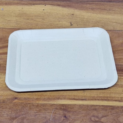 Platos rectangulares Cartón blanco